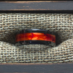 Mist Copper Patinated Copper Black Ceramic Ring Copperbeard Jewelry