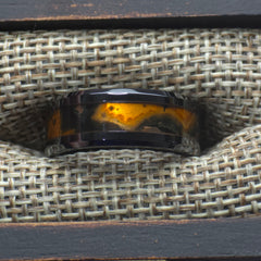 Sun Copper Patinated Copper Black Ceramic Ring Copperbeard Jewelry