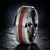 Ruby Tungsten Center Line Ring Copperbeard Jewelry