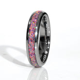 Clearance Fuchsia Opal Tungsten Domed Ring Size 4.5 - 4mm Width Copperbeard Jewelry