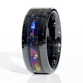 Clearance Galaxy Flare Black Ceramic Size 7.5 - 8mm Width Copperbeard Jewelry