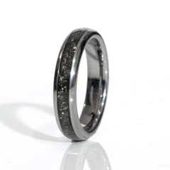 Clearance Meteorite Tungsten Domed Ring Size 5 - 4mm Width Copperbeard Jewelry