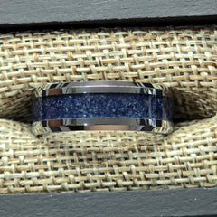 Sapphire Tungsten Center Line Ring Copperbeard Jewelry