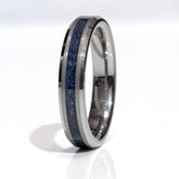 Clearance Sapphire Tungsten Thin Line Ring Size 6 - 4mm Width Copperbeard Jewelry