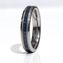 Clearance Sapphire Tungsten Thin Line Ring Size 6 - 4mm Width Copperbeard Jewelry