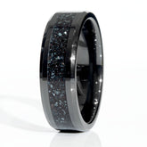 Clearance Specularite Black Ceramic Beveled Ring Size 14 - 8mm Width Copperbeard Jewelry