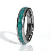 Clearance Turquoise Tungsten Domed Ring Size 5.5 - 4mm Width Copperbeard Jewelry