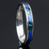 Womens Chrome Diopside Titanium Ring 4mm Copperbeard Jewelry