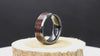 Purpleheart Wood Ring With Black Ceramic Band