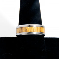 Zebrawood Ring With Titanium Band Copperbeard Jewelry