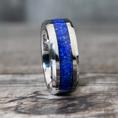 Lapis Lazuli Tungsten Ring Copperbeard Jewelry