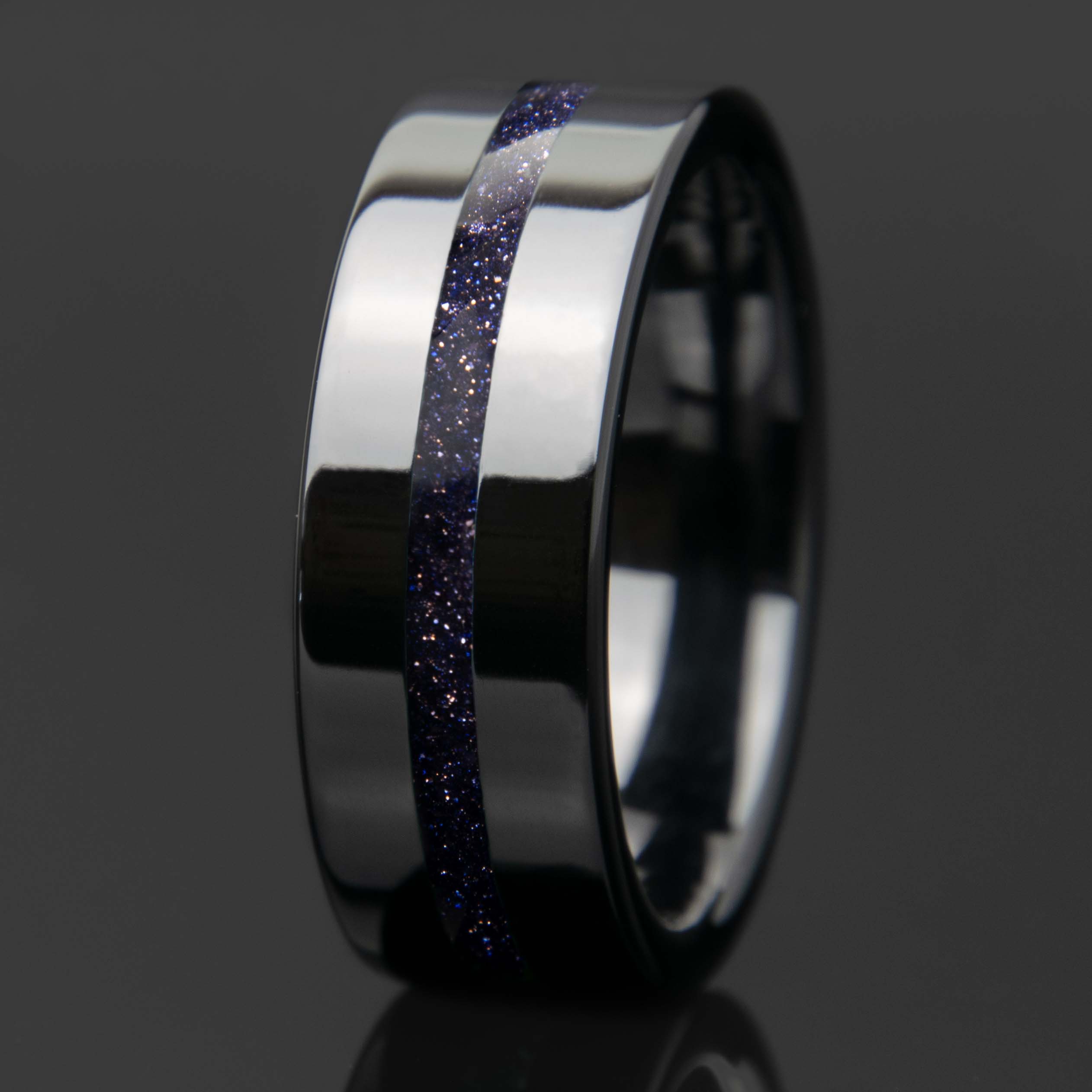 Blue Sandstone With Black Ceramic Center Line Channel Band Secondary image