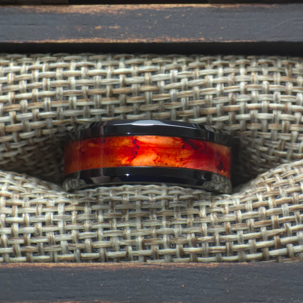 Mist Copper Patinated Copper Black Ceramic Ring Copperbeard Jewelry