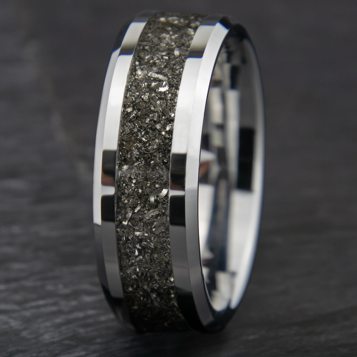 Gibeon Meteorite Ring Tungsten Band Copperbeard Jewelry Main image