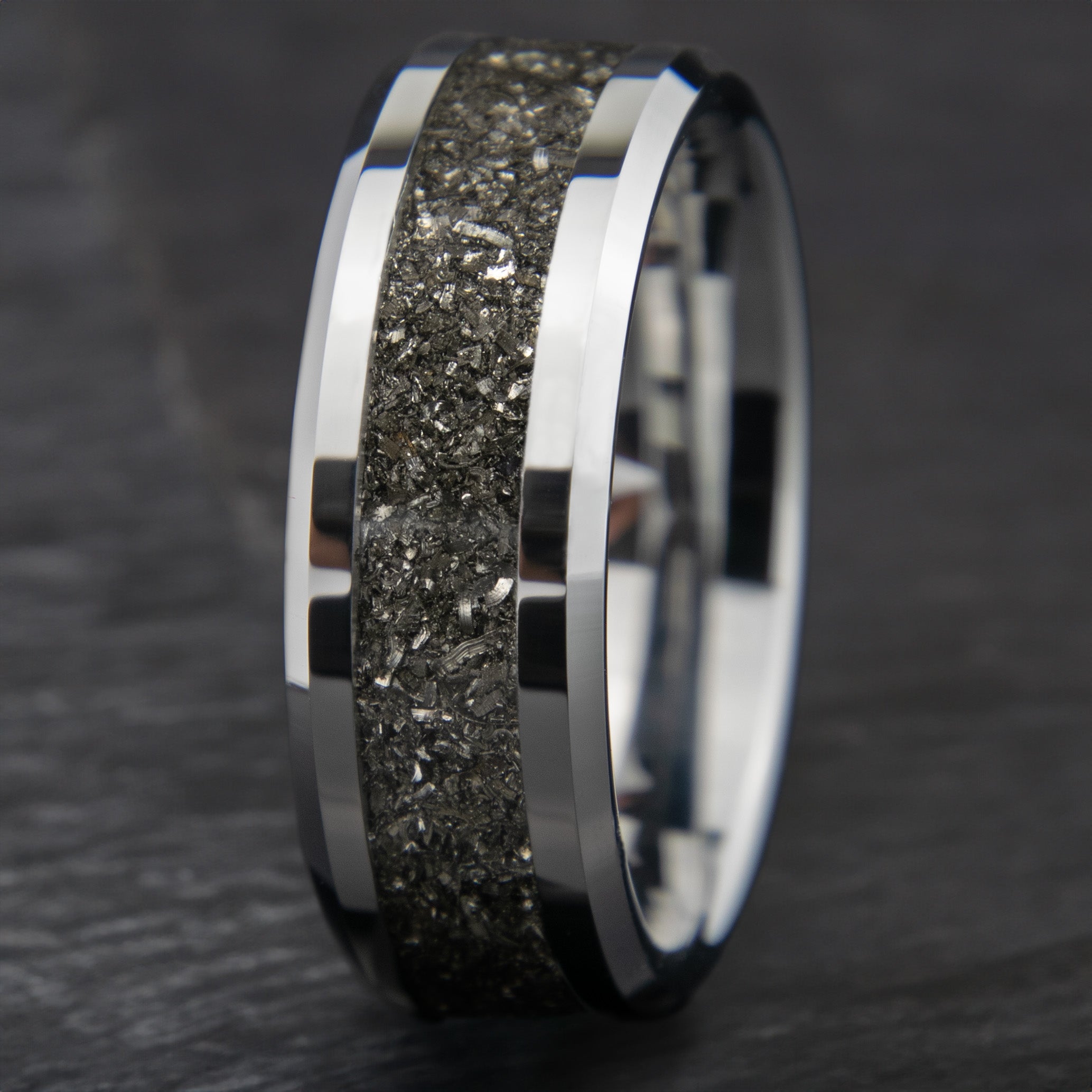 Gibeon Meteorite Ring Tungsten Band Copperbeard Jewelry