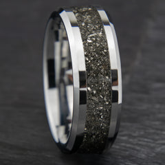 Gibeon Meteorite Ring Tungsten Band Copperbeard Jewelry