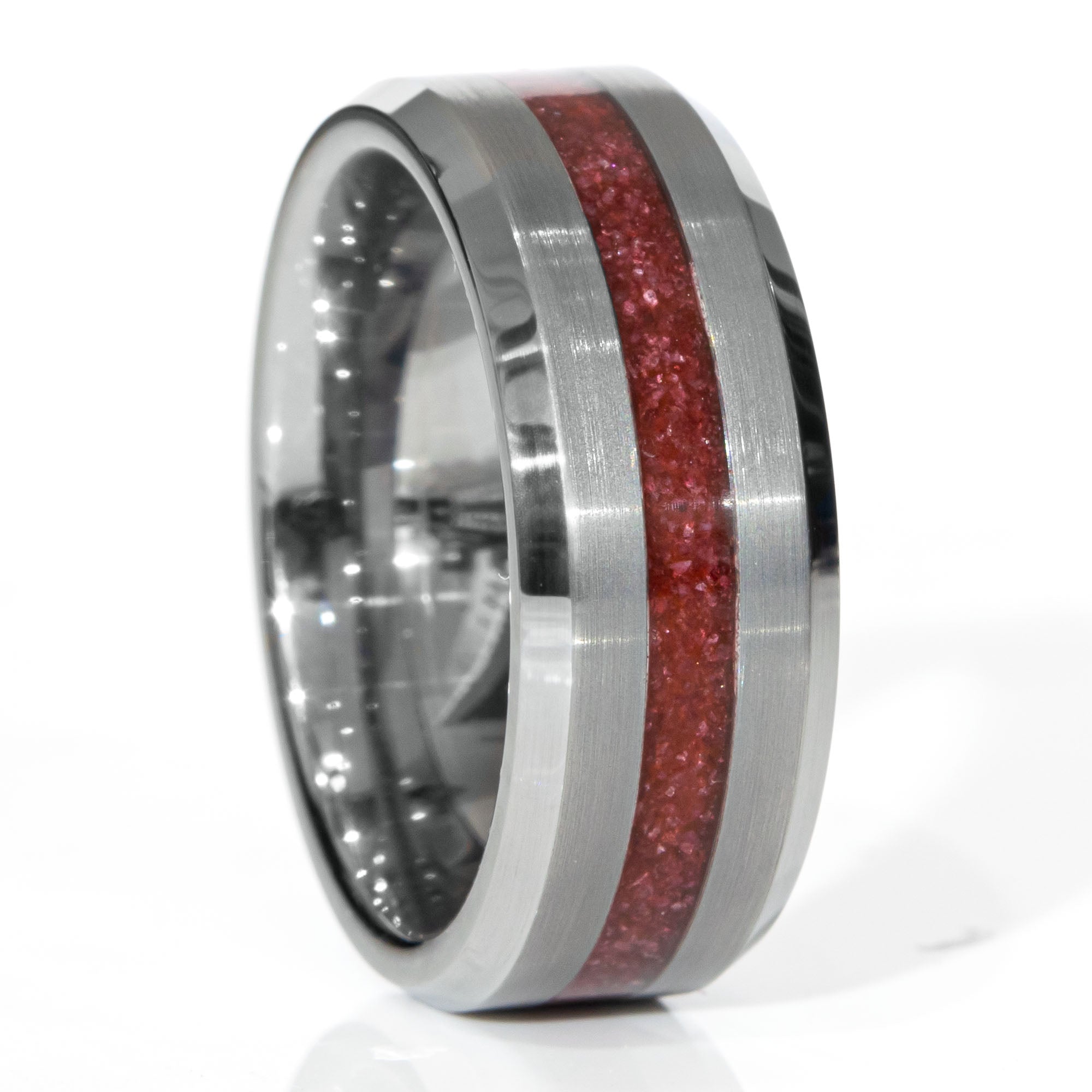 Ruby Tungsten Center Line Ring Secondary image