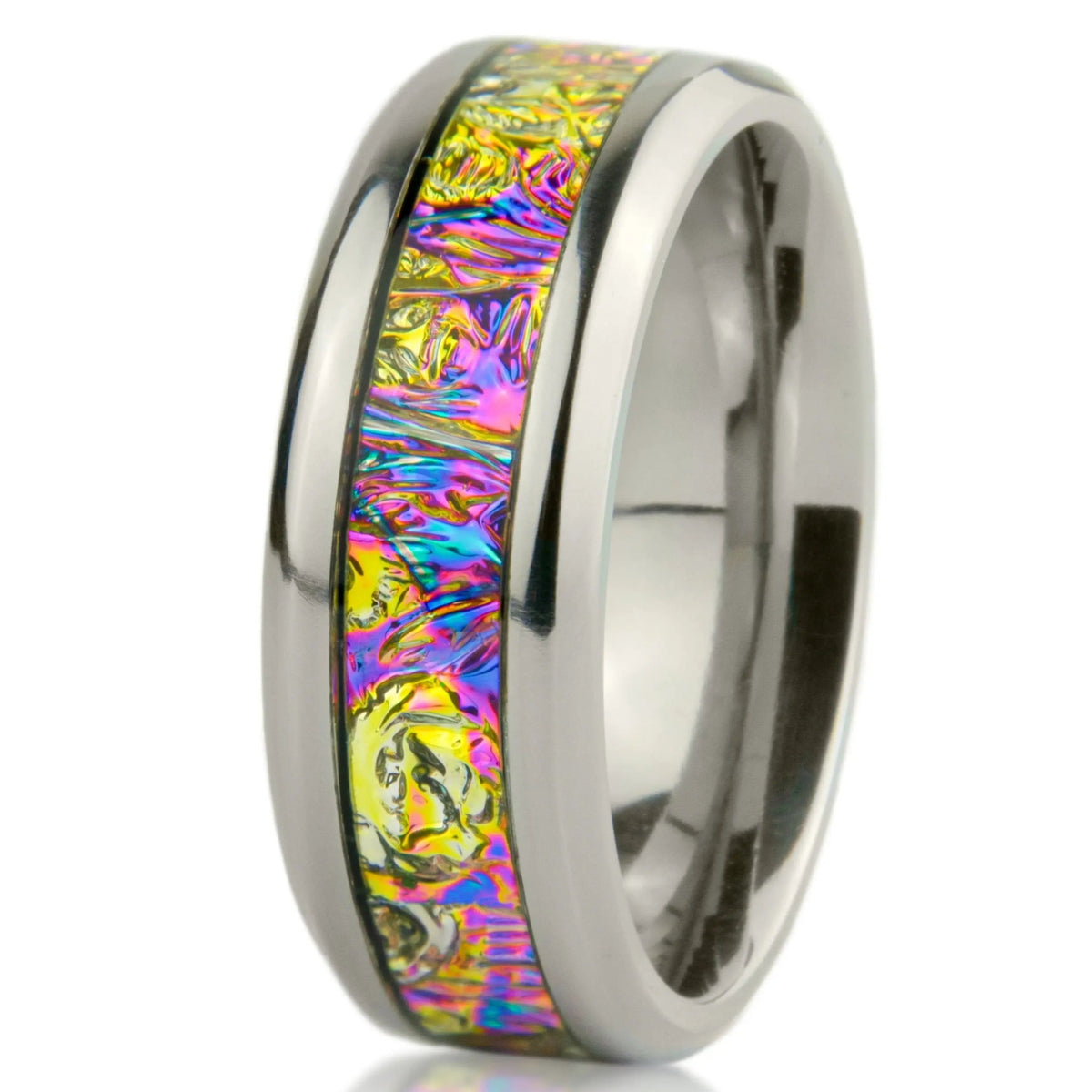 Dichrolam Titanium Burl Titanium Ring Copperbeard Jewelry Main image