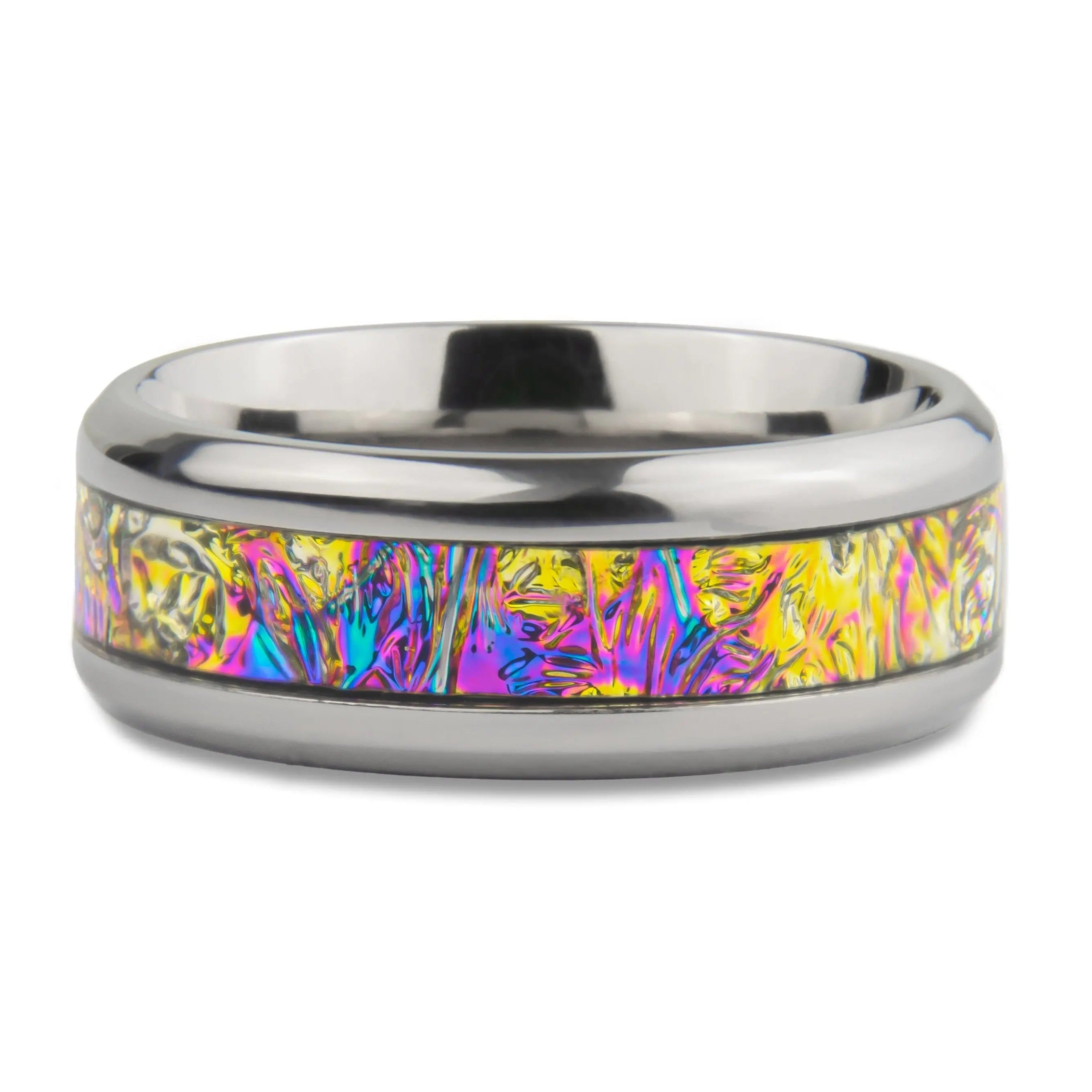 Dichrolam Titanium Burl Titanium Ring Secondary image