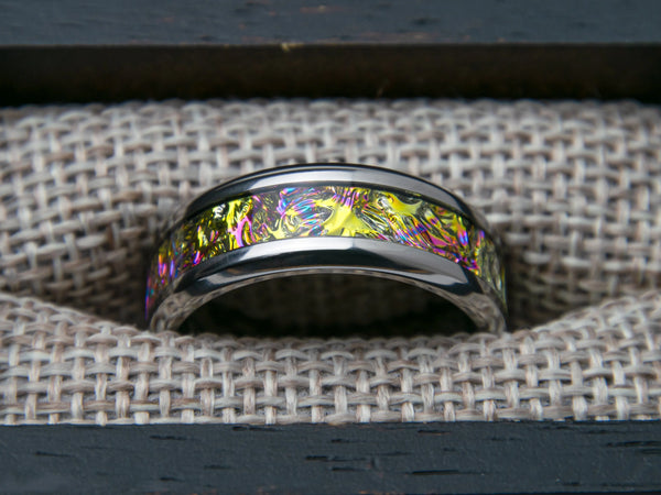Dichrolam Titanium Burl Titanium Ring Copperbeard Jewelry