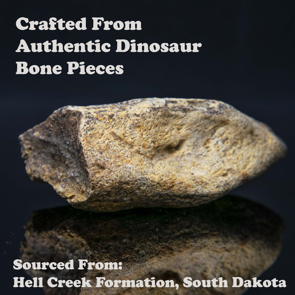 Dinosaur Bone Faceted Tungsten Offset Ring Copperbeard Jewelry
