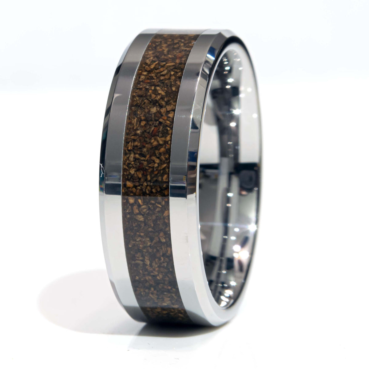 Clearance Dinosaur Bone Tungsten Ring Size 11 - 8mm Width Copperbeard Jewelry Main image