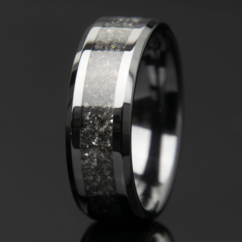 Sun Copper Patinated Copper Black Ceramic Ring Copperbeard Jewelry