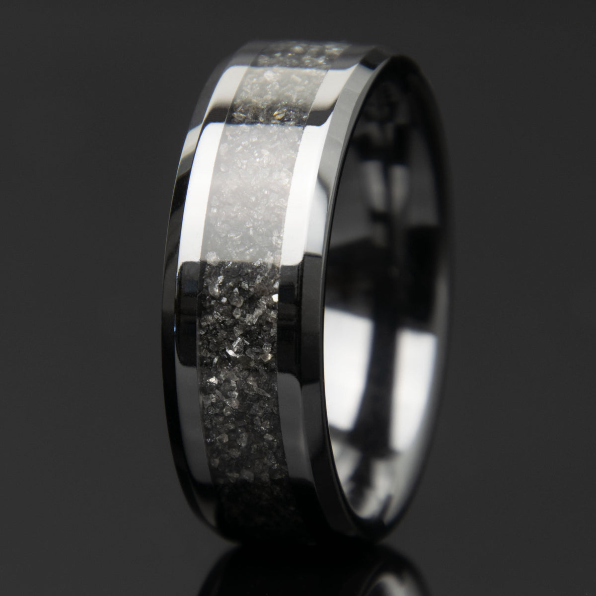 Sun Copper Patinated Copper Black Ceramic Ring Copperbeard Jewelry