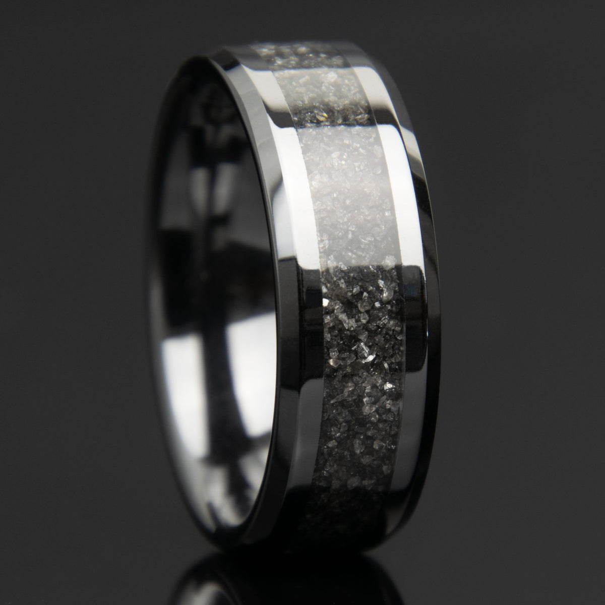 Sun Copper Patinated Copper Black Ceramic Ring Copperbeard Jewelry