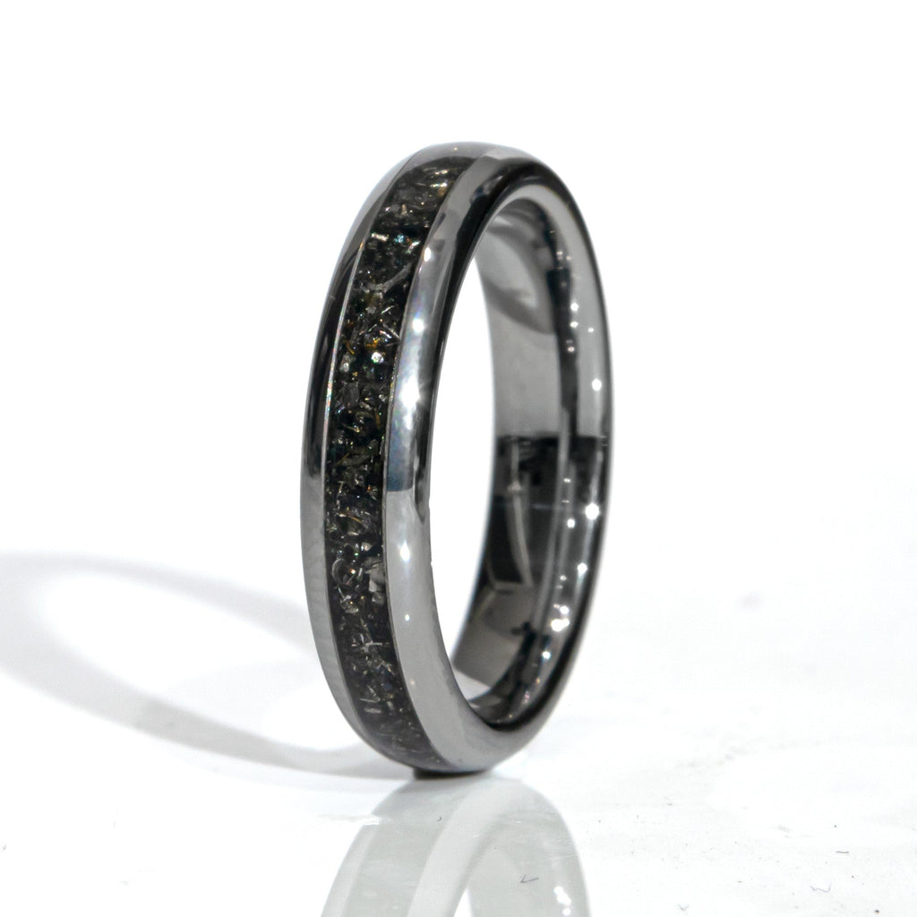 Clearance Meteorite Tungsten Domed Ring Size 5.5 - 4mm Width Copperbeard Jewelry