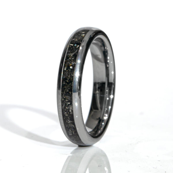 Clearance Meteorite Tungsten Domed Ring Size 5.5 - 4mm Width Copperbeard Jewelry
