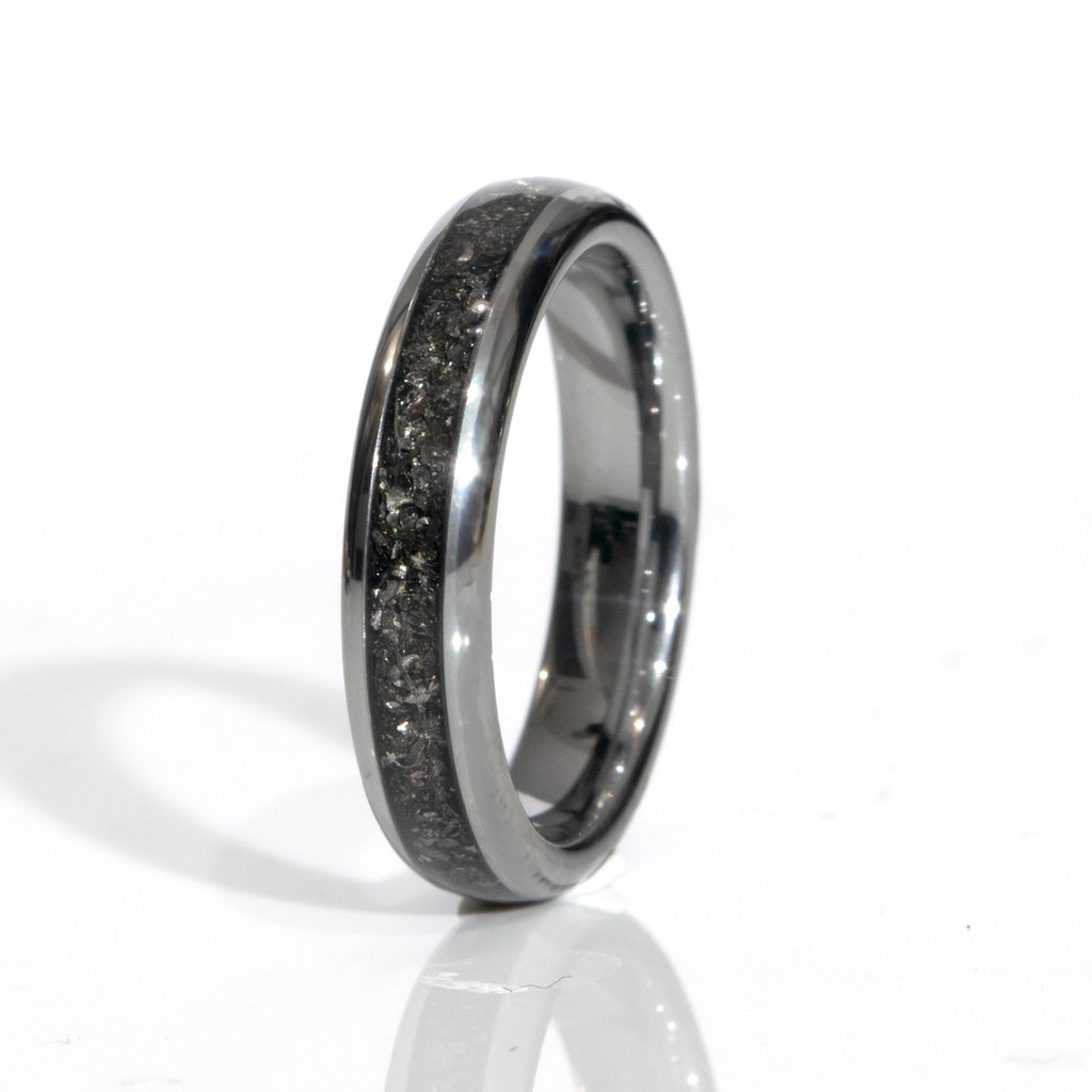 Clearance Meteorite Tungsten Domed Ring Size 5 - 4mm Width Copperbeard Jewelry