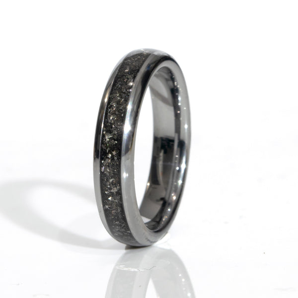 Clearance Meteorite Tungsten Domed Ring Size 5 - 4mm Width Copperbeard Jewelry