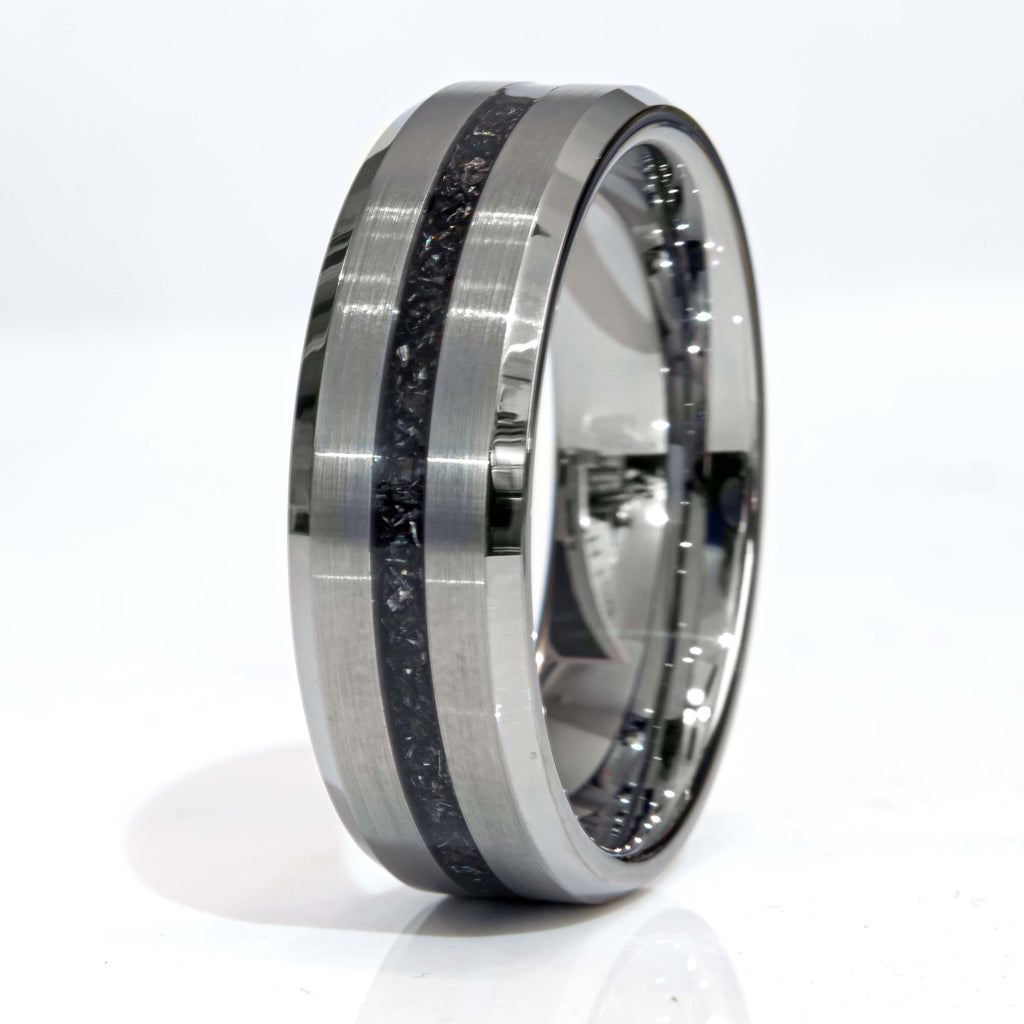 Clearance Meteorite Tungsten Thin Line Size 14 - 8mm Width Copperbeard Jewelry