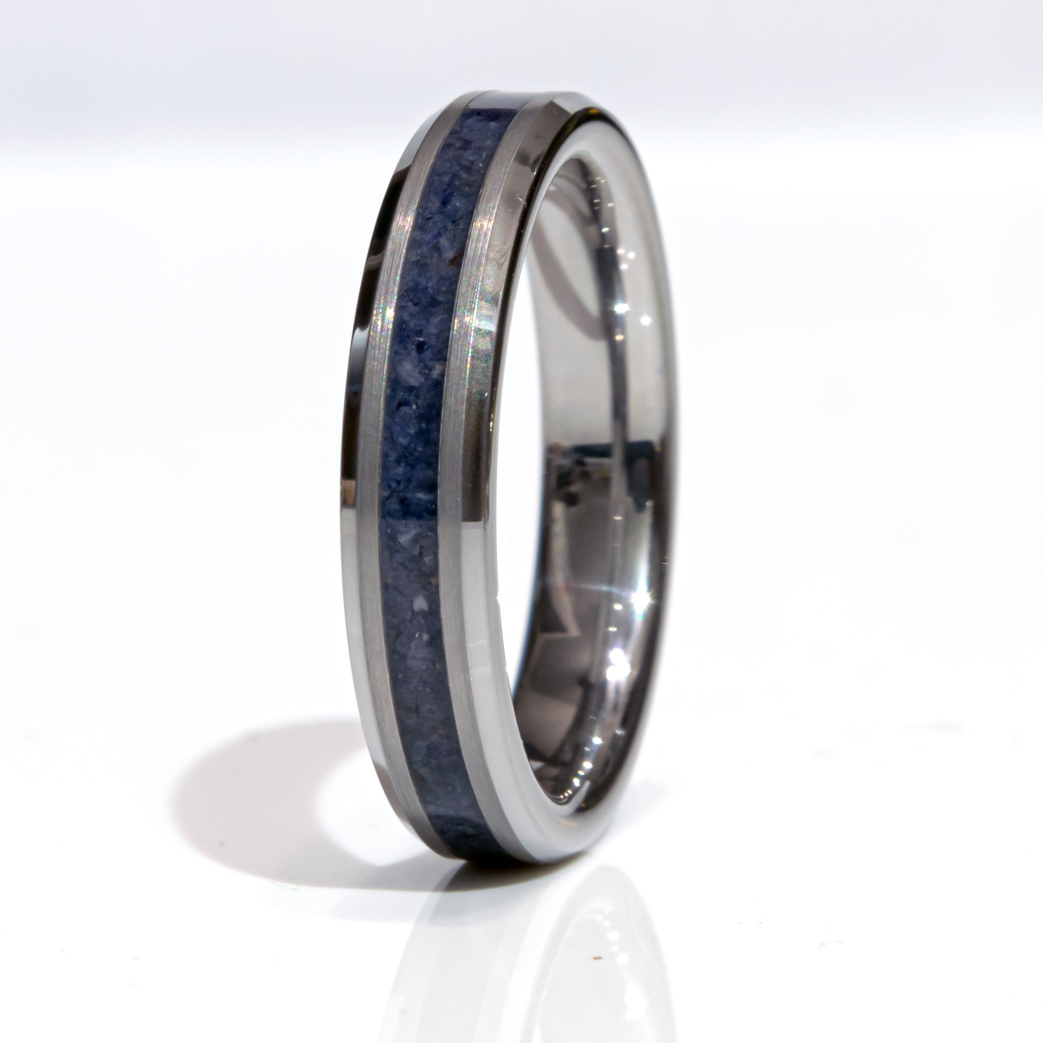 Clearance Sapphire Tungsten Thin Line Ring Size 6 - 4mm Width Copperbeard Jewelry