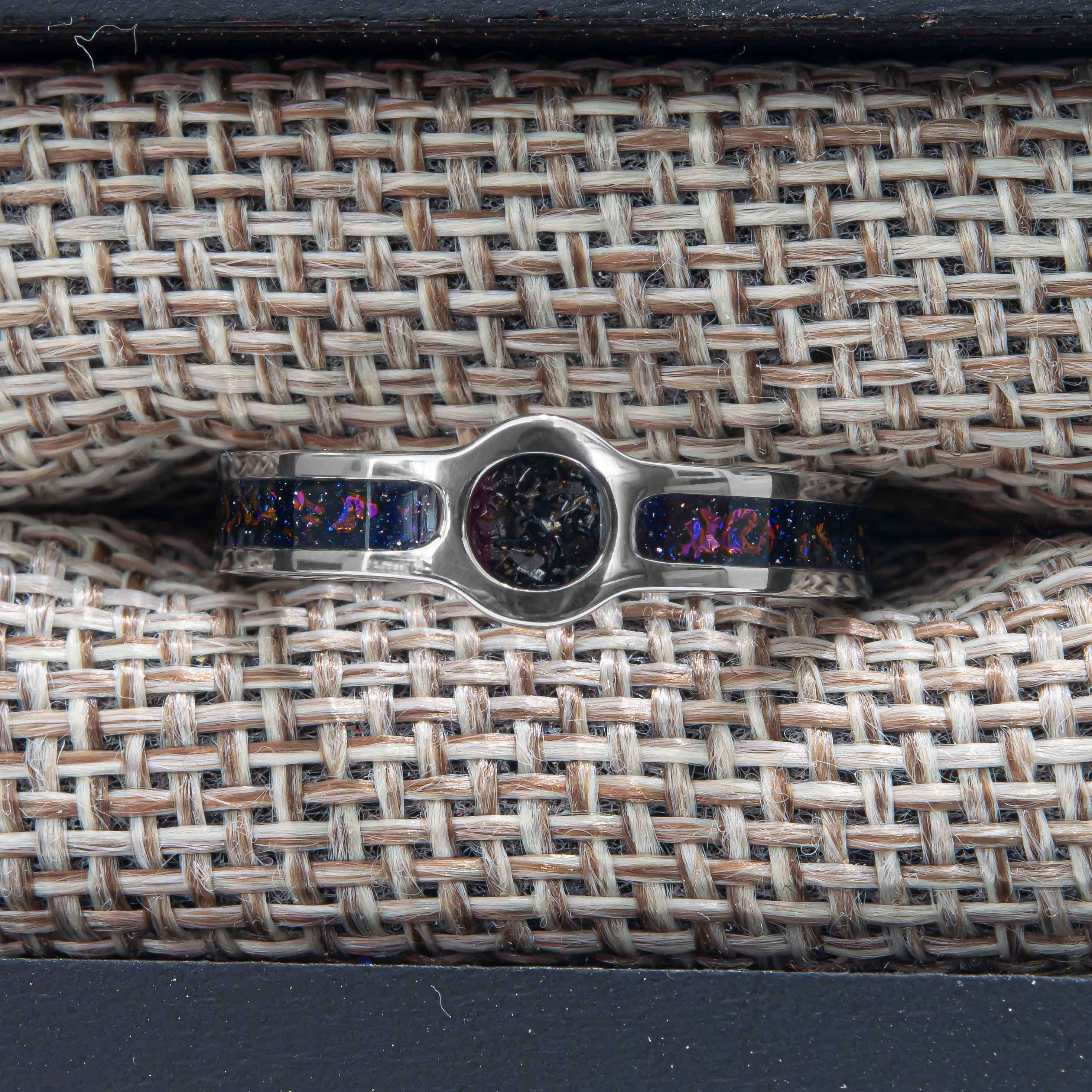 Galaxy And Meteorite Titanium Cup And Channel Ring Secondary image