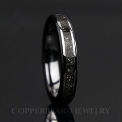 Meteorite Black Ceramic Women's Wedding Band - Copperbeard Jewelry