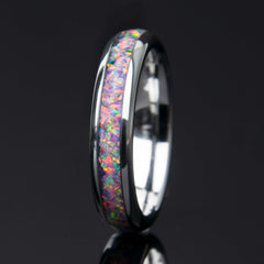 Pastel Purple Opal Women's Ring - Women's Wedding Band - Copperbeard Jewelry