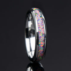 Pastel Purple Opal Women's Ring - Women's Wedding Band - Copperbeard Jewelry