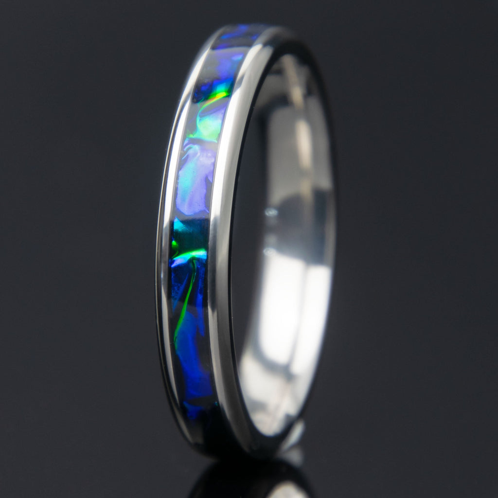 Womens Chrome Diopside Titanium Ring 4mm Copperbeard Jewelry