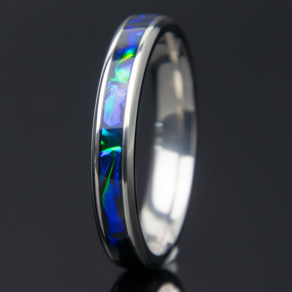 Womens Chrome Diopside Titanium Ring 4mm Copperbeard Jewelry