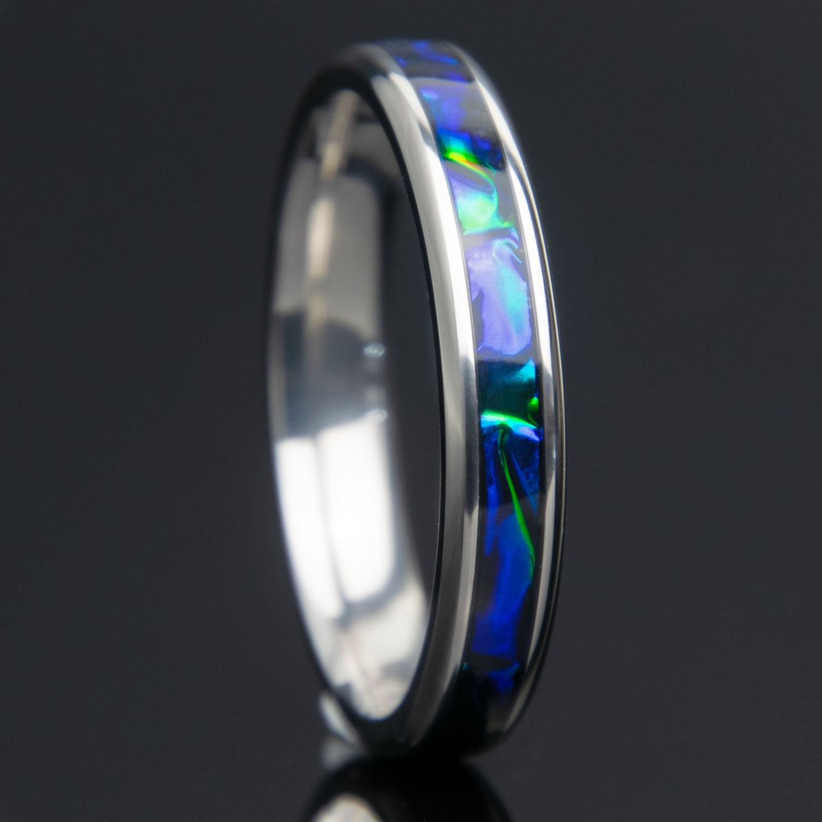 Womens Chrome Diopside Titanium Ring 4mm Copperbeard Jewelry
