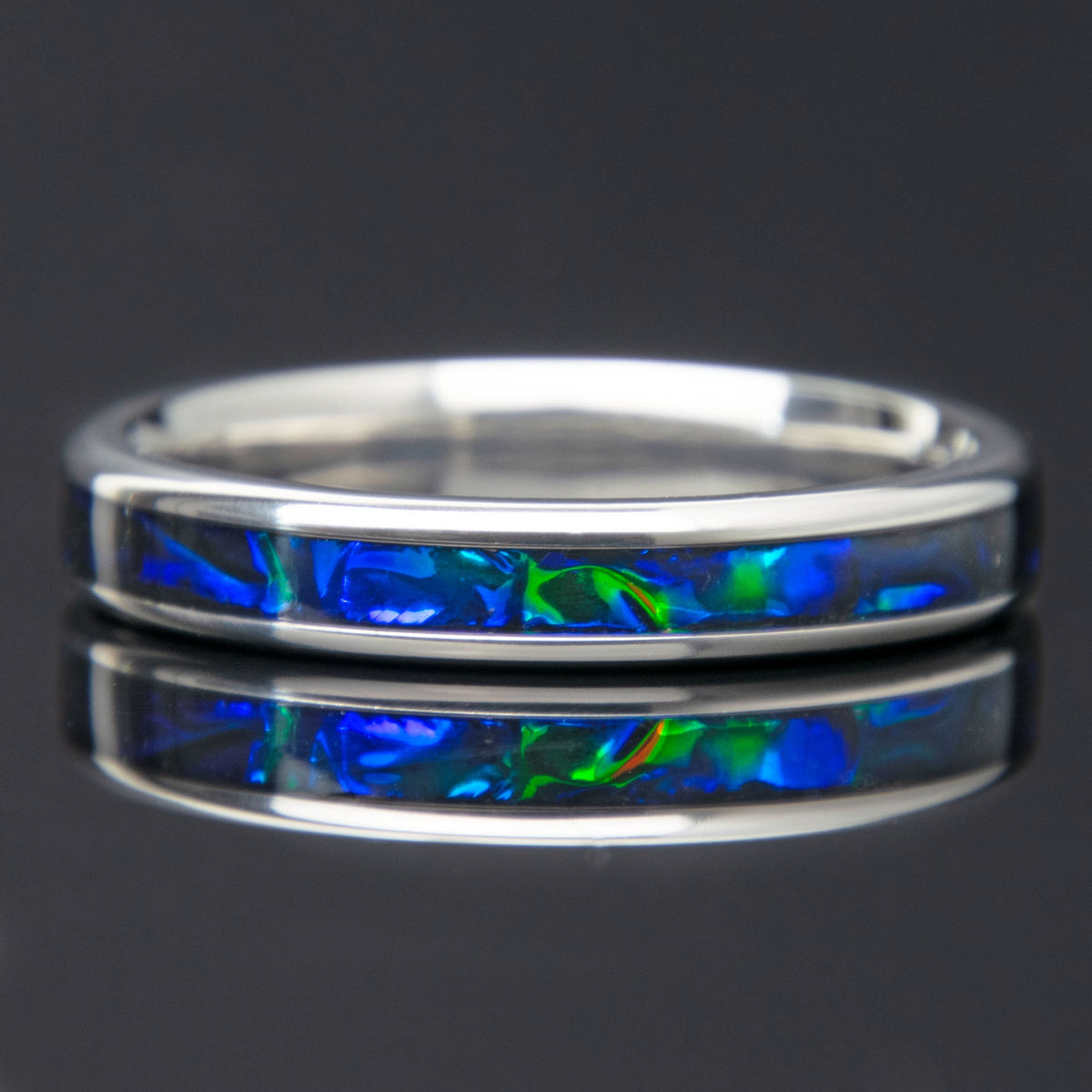 Womens Chrome Diopside Titanium Ring 4mm Copperbeard Jewelry