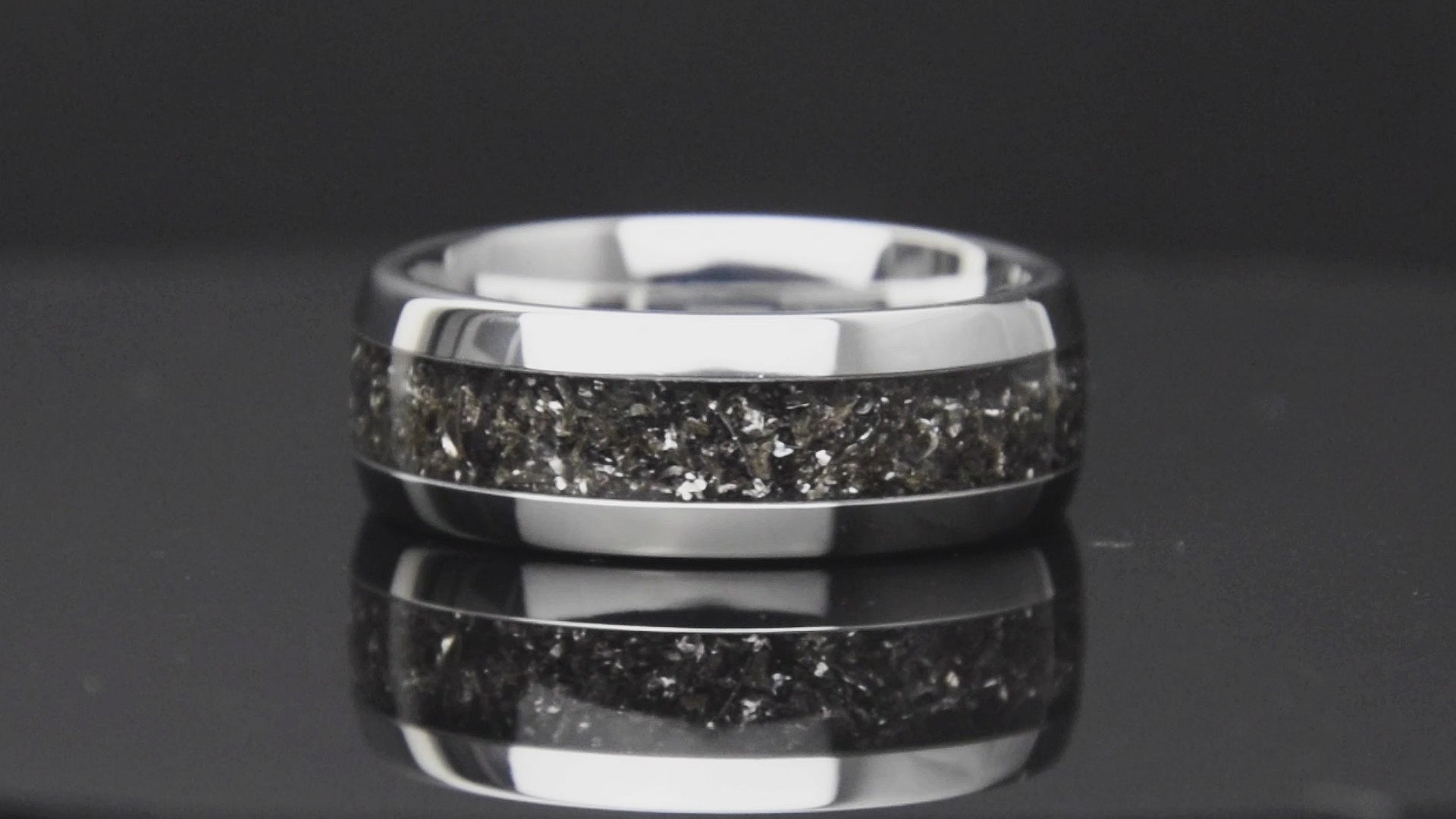 Gibeon Meteorite Ring Tungsten Band Copperbeard Jewelry