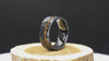 Dinosaur Bone Faceted Black Ceramic Offset Ring