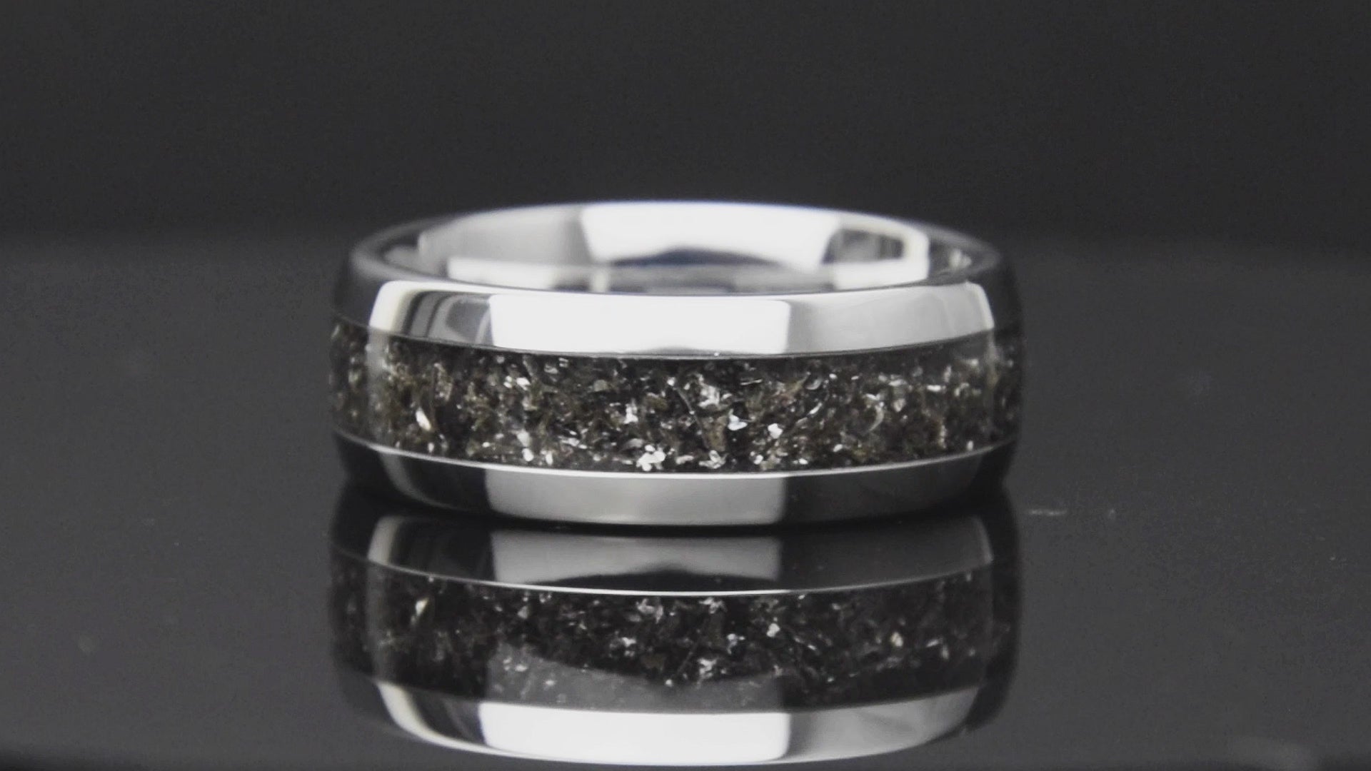 His And Hers Gibeon Meteorite Tungsten Wedding Band Set