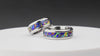 Dichrolam Fire Burl Titanium Ring