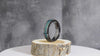 Black Emerald Green Opal Ring In Black Ceramic Band - Copperbeard Jewelry