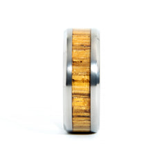 Zebrawood Ring With Titanium Band Copperbeard Jewelry